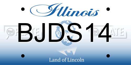 BJDS14 Illinois License Plate