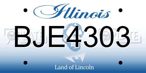 BJE4303 Illinois License Plate