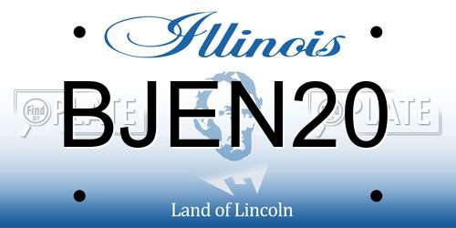 BJEN20 Illinois License Plate