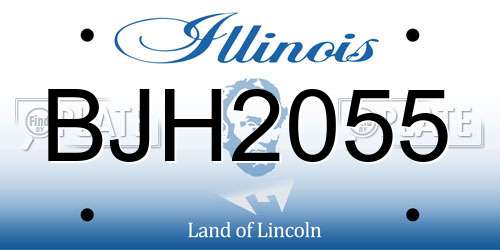 BJH2055 Illinois License Plate