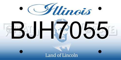 BJH7055 Illinois License Plate