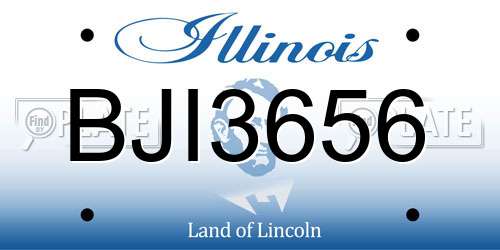 BJI3656 Illinois License Plate