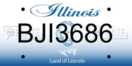 BJI3686 Illinois License Plate