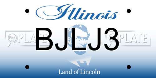 BJLJ3 Illinois License Plate