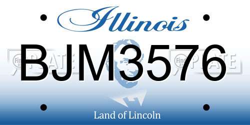 BJM3576 Illinois License Plate