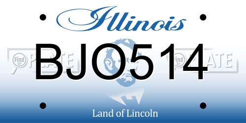 BJO514 Illinois License Plate