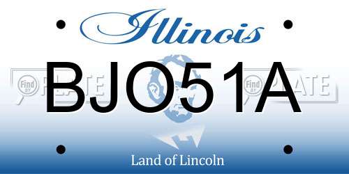 BJO51A Illinois License Plate