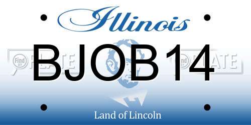BJOB14 Illinois License Plate