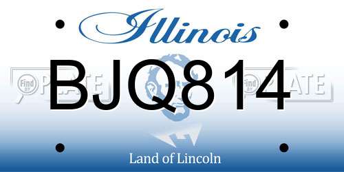 BJQ814 Illinois License Plate