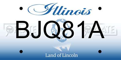 BJQ81A Illinois License Plate
