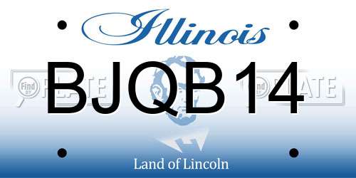 BJQB14 Illinois License Plate