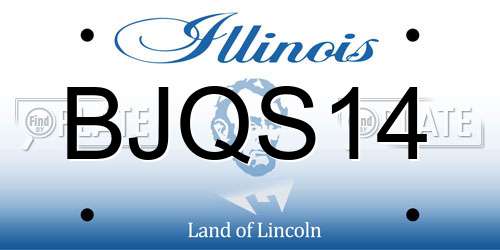 BJQS14 Illinois License Plate