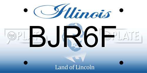 BJR6F Illinois License Plate