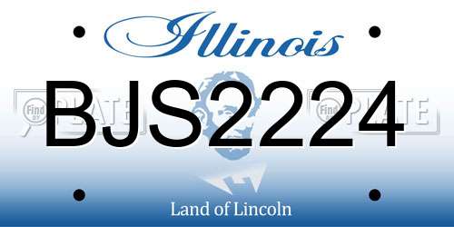 BJS2224 Illinois License Plate