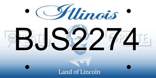 BJS2274 Illinois License Plate