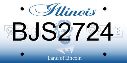 BJS2724 Illinois License Plate