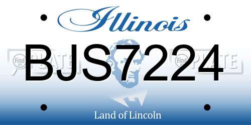 BJS7224 Illinois License Plate