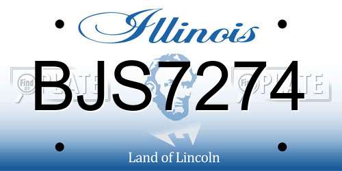 BJS7274 Illinois License Plate