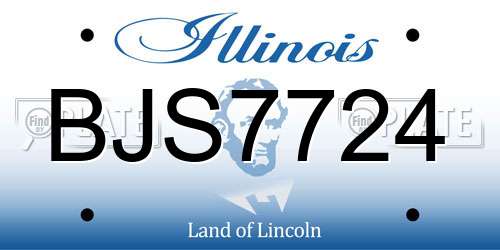 BJS7724 Illinois License Plate