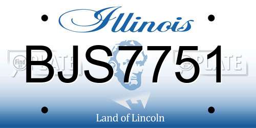 BJS7751 Illinois License Plate