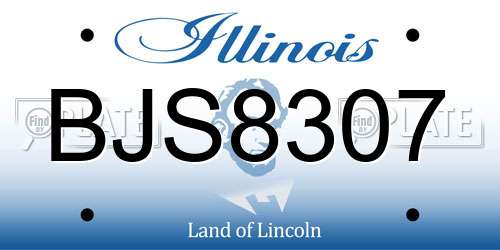 BJS8307 Illinois License Plate