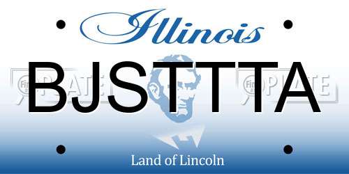 BJSTTTA Illinois License Plate