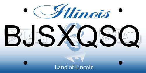 BJSXQSQ Illinois License Plate
