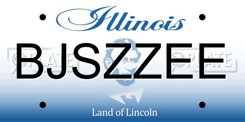 BJSZZEE Illinois License Plate