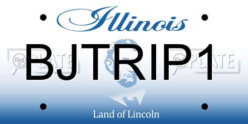 BJTRIP1 Illinois License Plate
