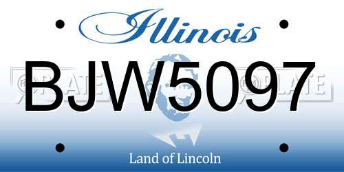 BJW5097 Illinois License Plate