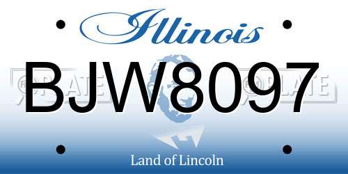 BJW8097 Illinois License Plate
