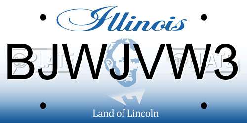 BJWJVW3 Illinois License Plate
