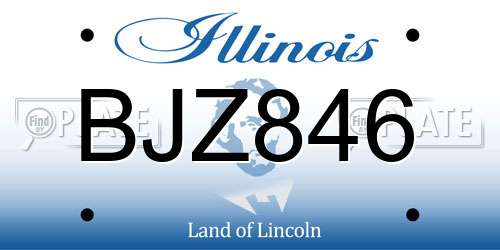 BJZ846 Illinois License Plate