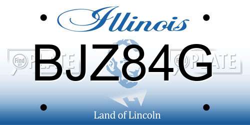 BJZ84G Illinois License Plate