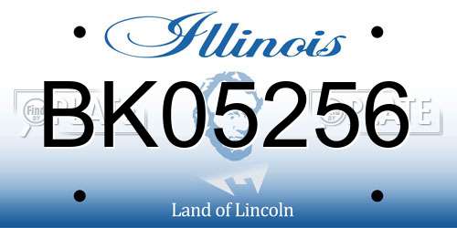 BK05256 Illinois License Plate