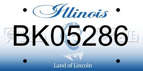 BK05286 Illinois License Plate