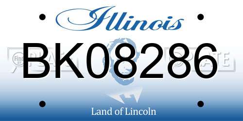 BK08286 Illinois License Plate