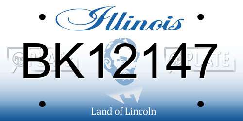 BK12147 Illinois License Plate