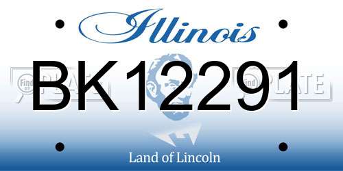 BK12291 Illinois License Plate