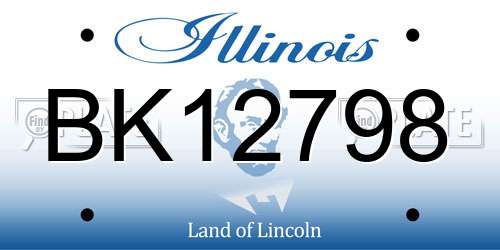 BK12798 Illinois License Plate