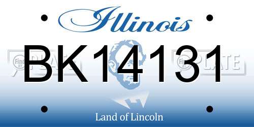 BK14131 Illinois License Plate