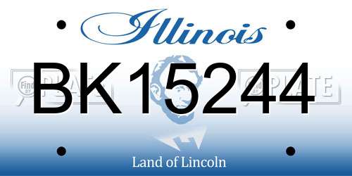 BK15244 Illinois License Plate