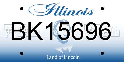 BK15696 Illinois License Plate