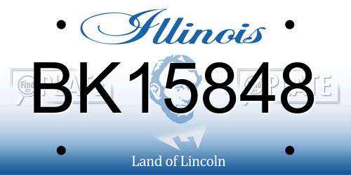 BK15848 Illinois License Plate