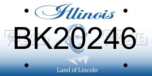 BK20246 Illinois License Plate