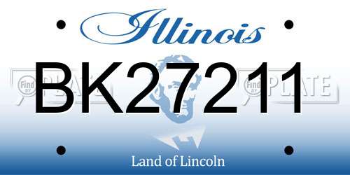 BK27211 Illinois License Plate