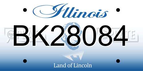 BK28084 Illinois License Plate