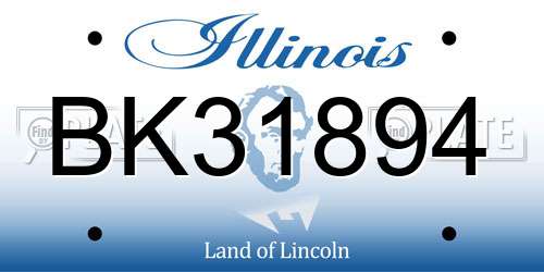 BK31894 Illinois License Plate