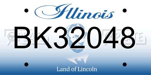 BK32048 Illinois License Plate