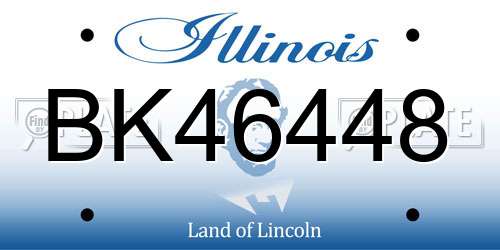 BK46448 Illinois License Plate